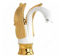 AAureolo Grifo De Baño Moderno En Forma De Cisne Blanco, Con Una Sola Palanca Para Ajustar El Caudal De Agua/Caliente y Fría, De Un Solo Orificio, Tocador, Lavabo, Bañera y Fregadero De Cocina.
