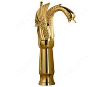 AAureolo Grifo De Baño Moderno En Forma De Cisne Dorado, Con Una Sola Palanca Para Ajustar El Caudal De Agua (Caliente y Fría), De Un Solo Orificio, Tocador, Lavabo, Bañera y Fregadero De Cocina.