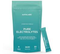 Aavalabs Electrolitos Sin Azucar con 6 Minerales Esenciales y Vitamina C - 2620 mg por Ración - 30 Sobres Electrolitos Hidratacion en Polvo - Keto Electrolytes - Sin Sabor