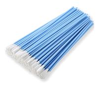 AAwipes Hisopos de limpieza de microfibra sin pelusa con mango largo (100 unidades, 6.3 pulgadas, cabeza azul de 6.8 mm), palitos multiusos con puntas de microfibra (A857A azul)