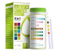 AAwipes Kit de prueba 8 en 1 para acuarios y estanques de agua dulce, tiras de prueba rápidas y precisas de calidad del agua para acuarios y estanques para prueba de pH, carbonato, alcalinidad,