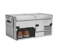 AAXgy Organizador de Maletero para Mitsubishi Mirage 1978-2022 2023 2024 2025 A03, Caja Plegable, con Tapa, Robusto, Gran Capacidad, Almacenamiento Compartimentado, Ahorro de Espacio,B-Grey