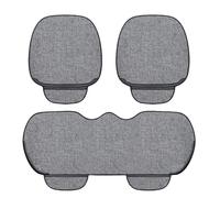 AAZENG Cojín De Asiento De Coche para Audi A6 (C4 C5 C6 C7 C8 1994-2025 2026),Funda Transpirable De Tela De Lino Antideslizante Protector De Asiento con Bolsillo De Almacenamiento,Grey