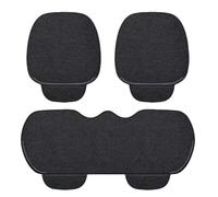 AAZENG Cojín De Asiento De Coche para Audi A6 (C4 C5 C6 C7 C8 1994-2025 2026),Funda Transpirable De Tela De Lino Antideslizante Protector De Asiento con Bolsillo De Almacenamiento,Black