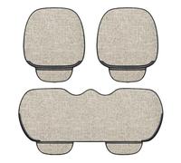 AAZENG Cojín De Asiento De Coche para Audi A6 (C4 C5 C6 C7 C8 1994-2025 2026),Funda Transpirable De Tela De Lino Antideslizante Protector De Asiento con Bolsillo De Almacenamiento,Beige