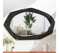 AAZZKANG Espejo de pared asimétrico grande 70L x 45W cm Espejos de tocador rústicos irregulares decorativos para baño, dormitorio, sala de estar, pasillo