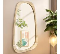 AAZZKANG Espejo de pared asimétrico grande de 80 x 50 cm, espejos de tocador rústicos irregulares decorativos para baño, dormitorio, sala de estar, pasillo