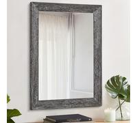 AAZZKANG Espejo de pared con marco de madera - Espejo rústico rectangular decorativo de granja para dormitorio, baño - Decoración de pared colgante