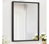 AAZZKANG Espejo negro para pared rectangular de metal con marco de 50 x 40 cm, espejo decorativo de pared para dormitorio, baño, sala de estar, vertical u horizontal