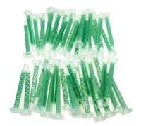 Ab - 50 boquillas mezcladoras de resina para tubos mezcladores estáticos F6-16 de 83 mm, 16 secciones, compatibles con cartuchos de 50 ml y 37 ml, verde y transparente para aplicaciones líquidas de