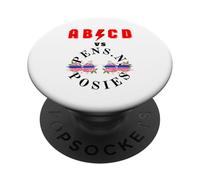 AB/CD vs Bolígrafos y Posies Rock n Roll Bebés, Niños y Niños PopSockets PopGrip Adhesivo