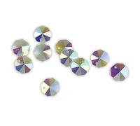 AB - Cuentas octágono de 14 mm con 1 agujero/2 agujeros de iluminación de cristal, componente de cadena de cuentas para el hogar, boda y bricolaje, 2 agujeros, 1000 piezas