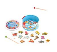 AB Gee abgee 921 TL095 Jeu de Peche en Bois poissons EA Wooden Fishing Game, Multicolored