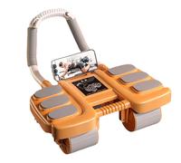 Ab Roller, 4-Wheel Exercise Wheel, Automatic Rebound System, Core Strength Trainer, Non-Slip Handle Design, Smooth Rolling Motion, Compact Fitness Gear, Perfect for Abs Workout, Indoor, 42x36x24cm