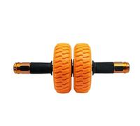 Ab Roller Wheel, Core Exercise Equipment, Strength Training Tool, 6 Inch Compact Size, Portable Design, Non-Slip Grip, Perfect for Men Women Beginner Indoor Outdoor Fitness, 35x15x15cm Orange Black