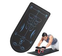 Ab Roller Wheel-Trainingsmat - Crystal Velvet | Dicke Bauch- und Kniemat | Bequemer Knieschoner für Yoga, Estudio de fitness, Pilates und Heimtraining