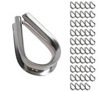 AB Tools Dedales de empalme de cuerda para dedales de barco de 3 mm y cable 316 Marine A4, paquete de 50 unidades