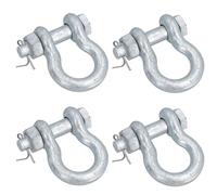 AB Tools Grillete de arco galvanizado, paquete de 4 pasadores de seguridad de 16 mm, 3,25 T según las especificaciones de la Fed de EE. UU