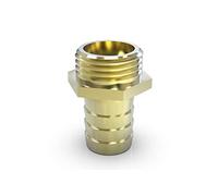 ABA Beul 10010.525.2 Conector de Manguera roscado con Rosca Hexagonal y Externa, latón, 1/2 x 19