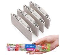 Aba Group 100 limas de uñas 150/180 media luna estándar flamenco paquete seguro, profesional juego de limas de uñas, fabricado en Europa