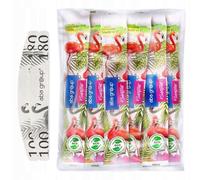 Aba Group 100 limas de uñas profesionales de media luna Flamingo Safe Pack 100/180 Slim, resistentes, de un solo uso, lima de uñas de buena calidad, juego de limas de uñas, fabricado en la UE