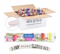 ABA GROUP Banan 100/180 Slim - Lima de uñas (500 unidades, para manicura y pedicura, desechables, ideal para uñas de gel)