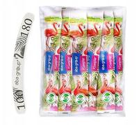 Aba Group Juego de 50 limas de uñas 100/180 plátano, estándar flamenco, paquete seguro, alta calidad, fabricado en Europa
