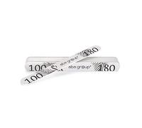Aba Group Juego de limas de uñas profesional, de doble cara, para uñas de gel, estándar (4 mm), 10 unidades, para uñas de gel, gradación 100/180, forma recta