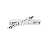 Aba Group Juego de limas de uñas profesionales de doble cara para uñas de gel, flechas estándar (4 mm), 10 unidades, limas para uñas de gel, gradación 180/240, forma recta
