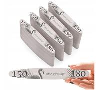 ABA GROUP Lima de uñas Ellipse 150/180 Slim - 100 unidades para manicura y pedicura - Limas de uñas de alta calidad para uñas de gel - Juego de uñas de gel - Ideal para uñas de gel