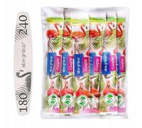 ABA GROUP Lima de uñas Ellipse 180/240 - 100 unidades en lámina para manicura y pedicura - limas de uñas desechables de alta calidad para uñas de gel - Juego de uñas de gel - Ideal para uñas de gel