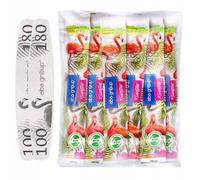 Aba Group Limas de uñas 100/180 Ellipse Slim Flamingo Embalaje Seguro, Juego de Lima de Uñas Profesional, Fabricado en Europa 100 Unidades