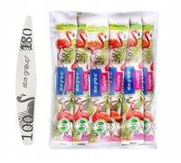 Aba Group Limas de uñas 100/180 Wings Standard Flamingo Embalaje Seguro, Juego de 100 Limas de Uñas Profesionales
