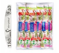 Aba Group Limas de uñas profesionales 180/240 media luna estándar flamenco paquete seguro, alta calidad, desechables, 100 unidades
