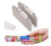 Aba Group Limas de uñas profesionales 180/240 media luna Slim Flamingo de la mejor calidad para uñas, 50 unidades