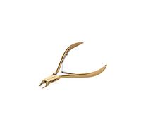 Aba Group Pinzas para cutículas doradas con dos muelles de 4 mm (1121), cortacutículas de acero inoxidable con corte afilado y suave para eliminar el exceso