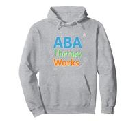 ABA Therapy Works: Profesionales de Apoyo al Autismo Sudadera con Capucha, Unisex para Adultos, Gris Jaspeado, L