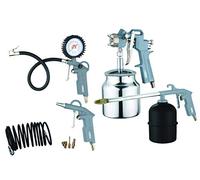 ABAC Kit de Herramientas Neumáticas 8 Piezas G-810AL (Pistola Pulverizadora de Pintura + Pistola de Lavado + Pistola de Aire + Manguera Espiral + Inflador de Neumáticos + 3 Puntas de Inflado)