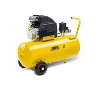 ABAC Montecarlo B20 Baseline, compresor de aire de 50 litros, manómetro doble, presión máx. 8 bares, inyección de aceite, ruedas de transporte, potencia 2 CV Amarillo