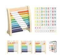 Ábaco de madera, ábaco matemáticas - Marco de madera | Juguetes de 10 con cuentas multicolores, niños habilidades matemáticas tempranas juegos de aprendizaje educativo para niños 3-5