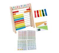 Ábaco educativo para niños, juguete para contar matemáticas con tarjeta de símbolos matemáticos y 1 100 tarjetas numéricas para, educación en hogar, juego de matemáticas para niños
