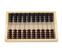 Ábaco estándar, ábaco Educativo de 10 dígitos y Cuentas, calculadora Escolar Japonesa China, Herramienta conteo matemático con Marco Madera(Bruin)