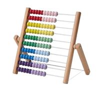 Ábaco estándar, ábaco Educativo de matemáticas con Cuentas Multicolores, Madera 10 Filas, Herramientas Aprendizaje preescolares