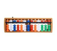 Ábaco estándar, ábaco Educativo for el Aprendizaje de Las matemáticas, con botón reinicio, 13 Filas, 5 Cuentas, plástico(Multi-Colored)