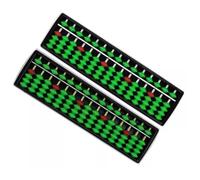 Ábaco estándar, Herramienta de cálculo matemático, 2 ábacos 15 columnas, educativa Profesional for el Aprendizaje Las matemáticas con 5 Cuentas