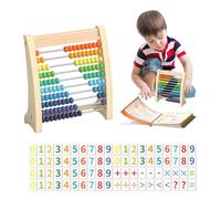 Ábaco para niños,Ábaco para niños - Juguete matemático clásico - Marco de conteo de madera de 10 con cuentas: enseña a contar, y restar, juguetes de matemáticas de aprendizaje preescolar para y