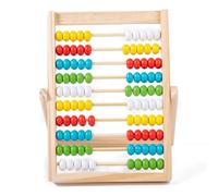 Ábaco para niños matemáticas con cuentas multicolores, ábaco de madera de 10 filas para niños de 3 a 5 años, bloques de conteo, herramientas de aprendizaje de matemáticas preescolares para de