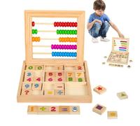 Ábaco para Niños Matemáticas | Juegos Educativos de Madera 2 en 1 | Juguetes de Ábaco Matemático Infantil con Cuentas de Colores - para Preescolar, Infancia, Jardín de Infancia y Escuela