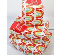 Abacus 12369A - Paquete de papel de regalo con 2 hojas y 2 etiquetas, sin plástico