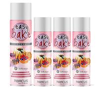 ABACUS 7626.4 - Spray separador de horneado para hornear - Spray de separación vegana para todos los moldes - Spray de separación para hornear ABACUS 4 x 200 ml